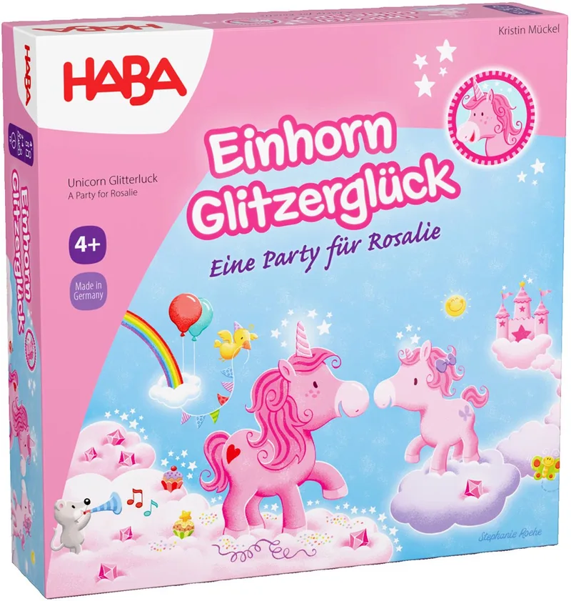 bordspel Eenhoorn Flonkerglans - Een feestje voor Rosalie van HABA in Meerkleurig – productfoto