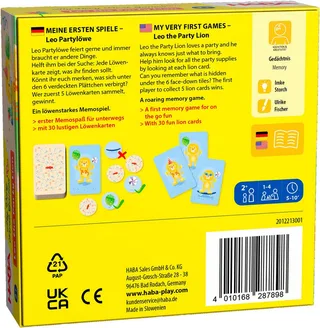 educatief spel Leo de Feestleeuw - kleurrijk kinderspel karton. van HABA – productfoto 2 van 5