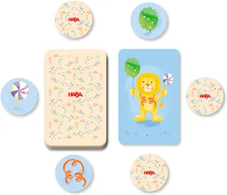 educatief spel Leo de Feestleeuw - kleurrijk kinderspel karton. van HABA – productfoto 3 van 5