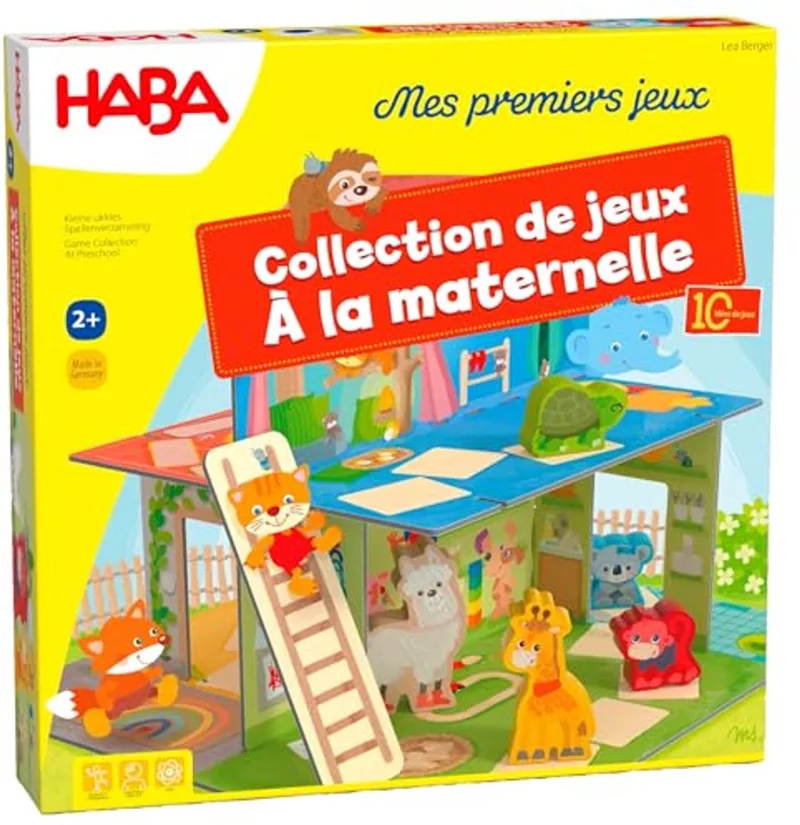 educatief spel - Mijn eerste spellen - Naar de kleuterschool - Spelletjescollectie. van HABA in Meerkleurig – productfoto