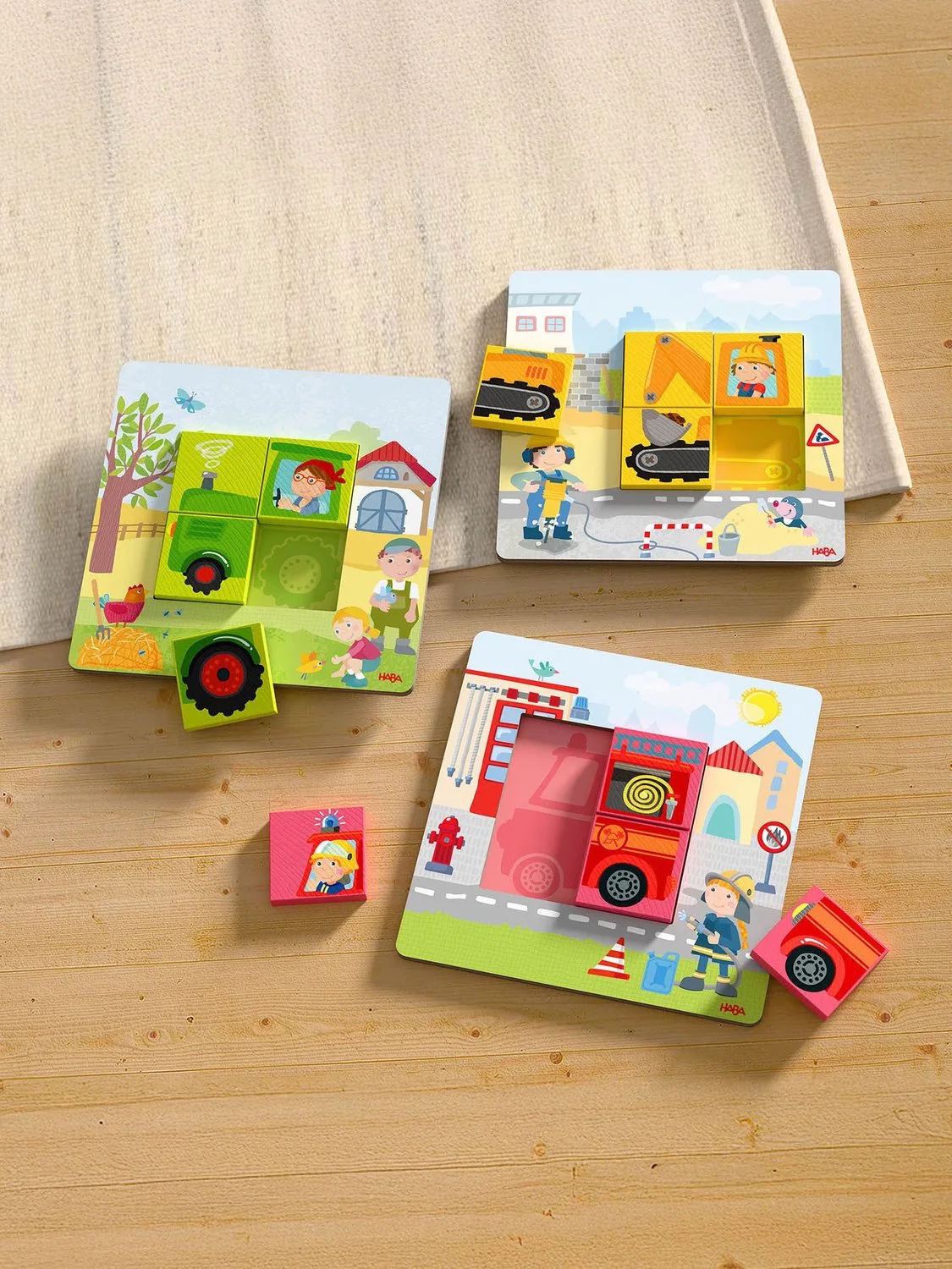 houten legspel voertuigen - educatief speelgoed voor peuters. by HABA in Multicolour – product photo