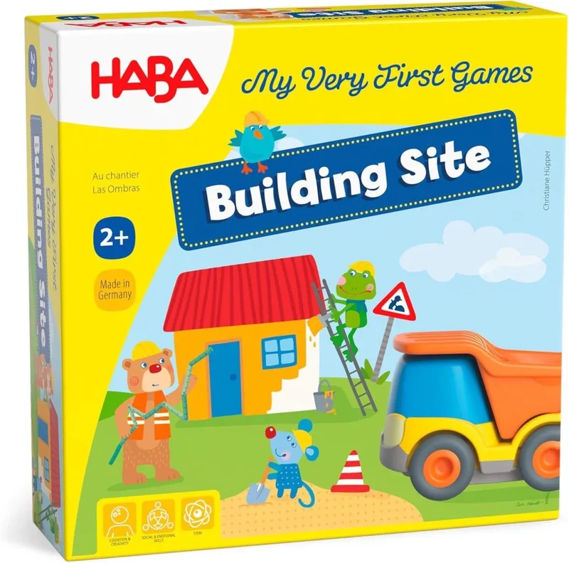 Mijn Eerste Spellen - Bouwplaats de HABA en Jaune – photo du produit