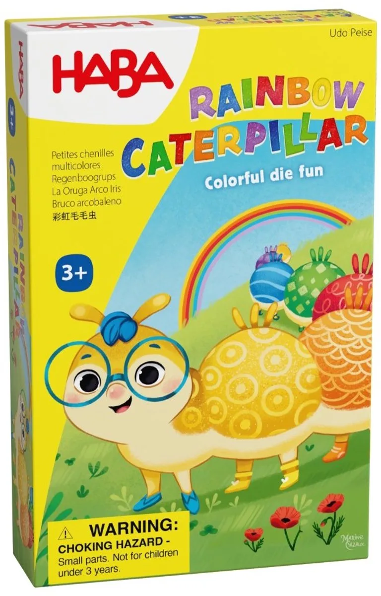 Regenboog Rups spel - kleurrijk kinderspel voor plezier. van HABA in Meerkleurig – productfoto