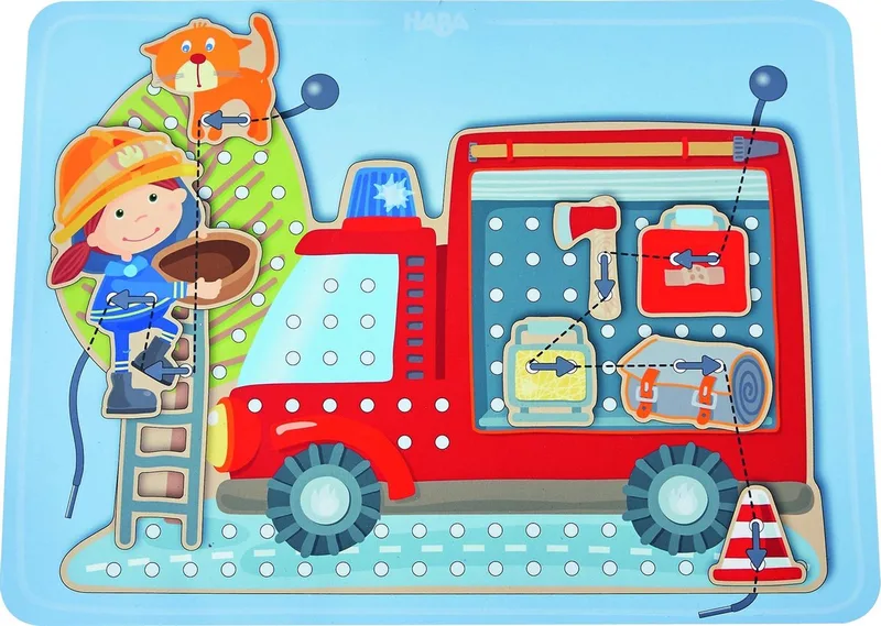 Rijgspel - Brandweer - In actie - 3+ by HABA in Multicolour – product photo