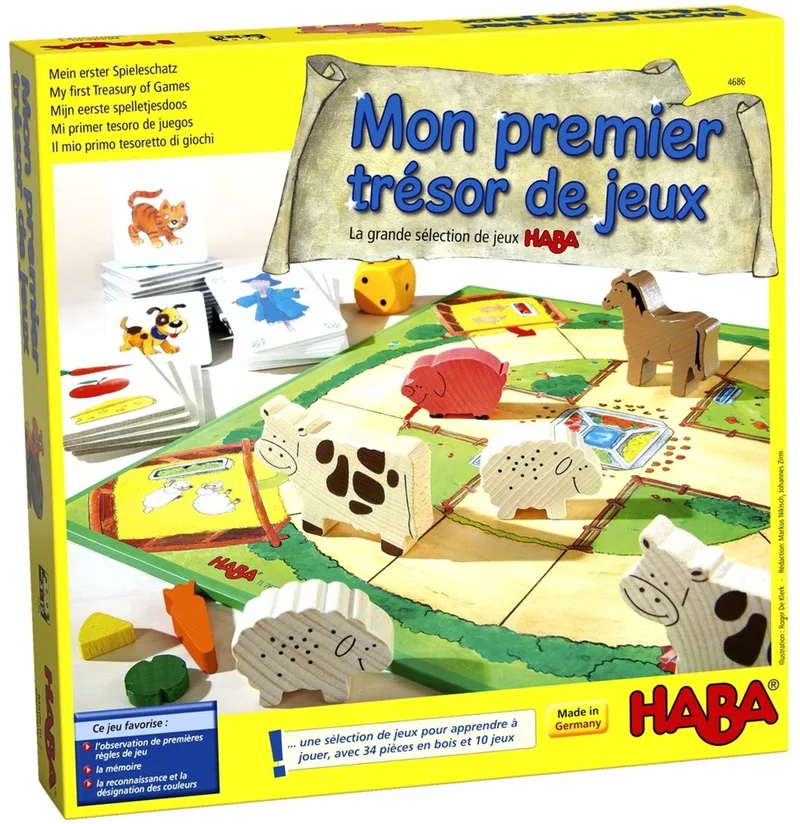 spelbox Mon premier trésor de jeux (FR) 10-in-1 by HABA in Multicolour – product photo
