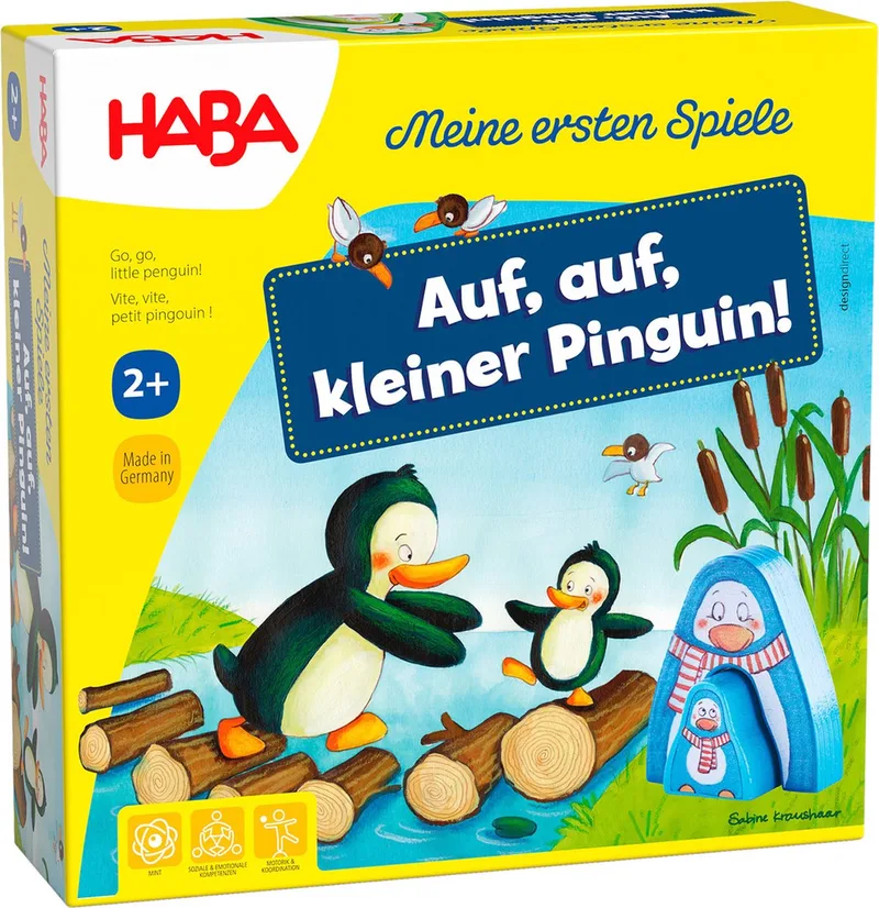 !!! Spiel - Meine ersten Spiele - Auf, auf kleiner Pinguin (DE = F 1307056003 - NL 1307056004) (DE/E/F/NL/IT/ES). från HABA i Flerfärgad – produktbild
