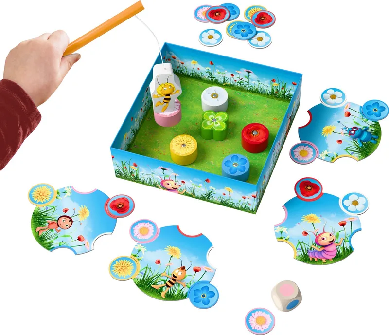 Spiel Meine ersten Spiele – Biene Maja - Blüten angeln, Kinderspiel, Made in Germany van HABA in Meerkleurig – productfoto 4 van 4