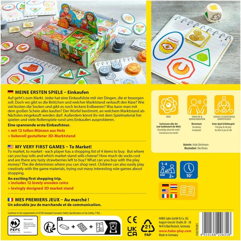 Spiel Meine ersten Spiele - Einkaufen, Würfelspiel, Made in Germany by HABA in Multicolour – product photo 5 of 5