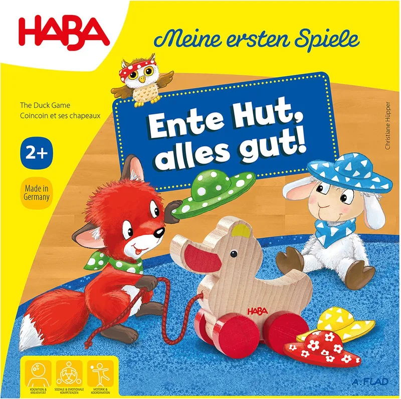 !!! Spiel - Meine ersten Spiele - Ente Hut, alles gut! (DE = F 1307050003 - NL 1307050004) (DE/E/F/NL/IT/ES). från HABA i Flerfärgad – produktbild