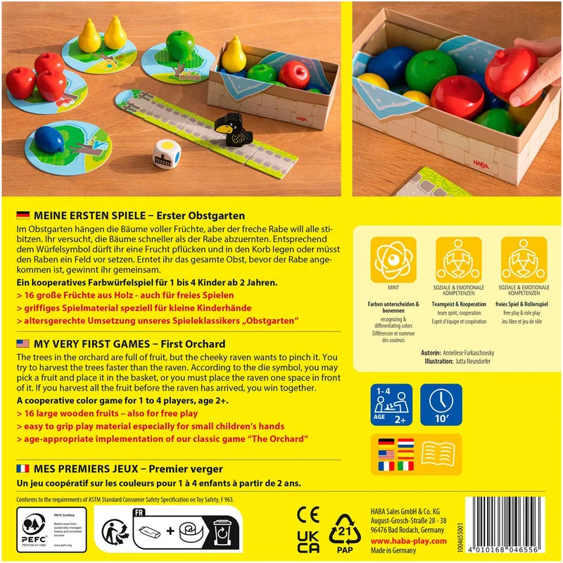 Spiel Meine ersten Spiele - Erster Obstgarten, Würfelspiel, Made in Germany från HABA i Flerfärgad – produktbild 2 av 4