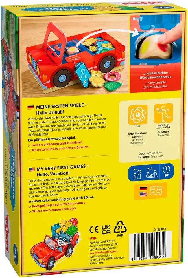 Spiel Meine ersten Spiele - Hallo Urlaub!, Kleinkindspiel by HABA in Multicolour – product photo 2 of 5