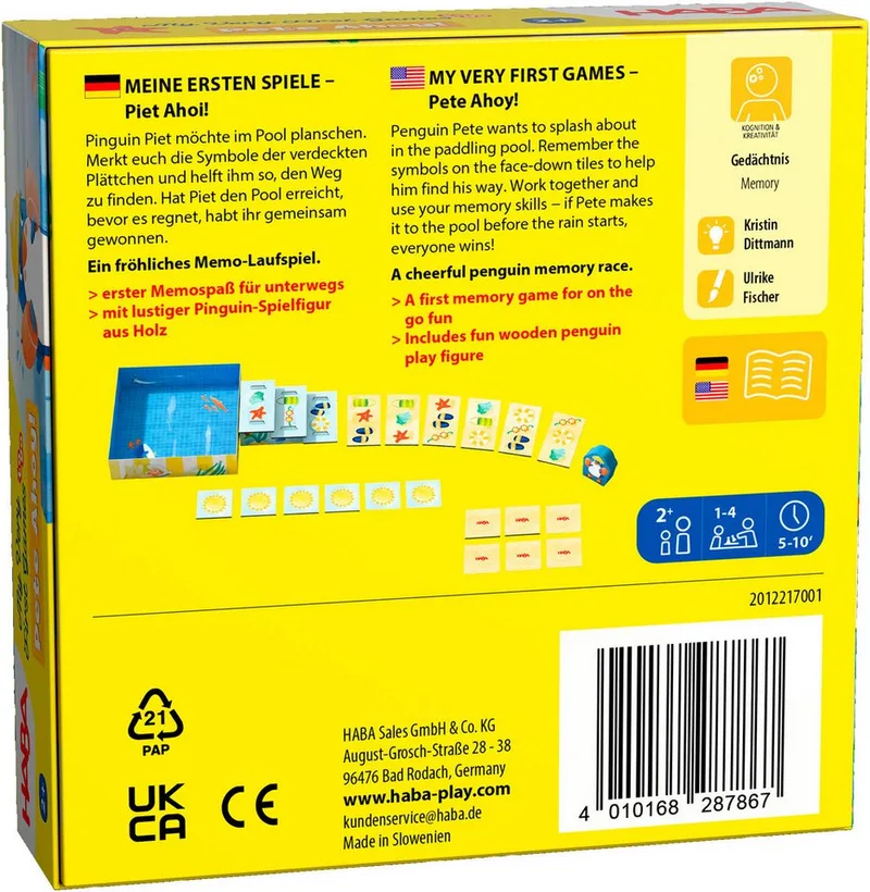 Spiel Meine ersten Spiele - Piet ahoi, Kleinkindspiel van HABA in Meerkleurig – productfoto 2 van 4