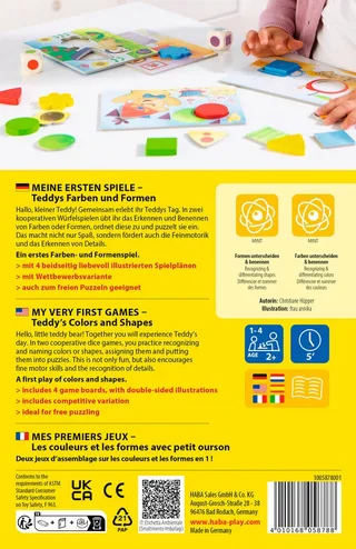 Spiel Meine ersten Spiele - Teddys Farben und Formen, Made in Germany by HABA in Multicolour – product photo 2 of 4