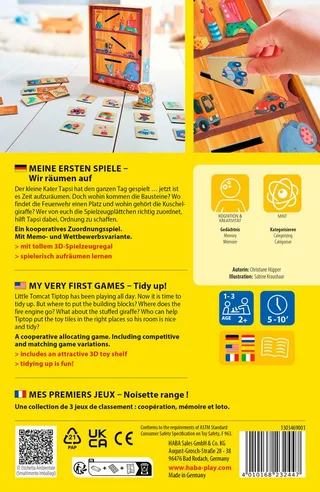 Spiel Meine ersten Spiele - Wir räumen auf, Zuordnungsspiel, Made in Germany från HABA i Flerfärgad – produktbild 2 av 2