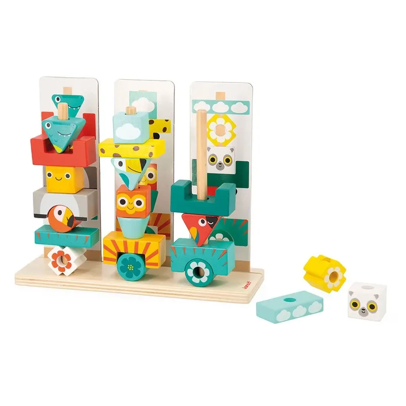 Tropisches Totem Spielzeug von Janod in Tropik – Produktfoto 3 von 6