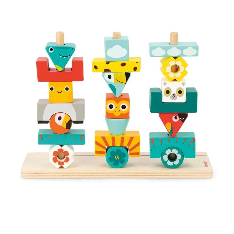 Tropisches Totem Spielzeug von Janod in Tropik – Produktfoto 4 von 6