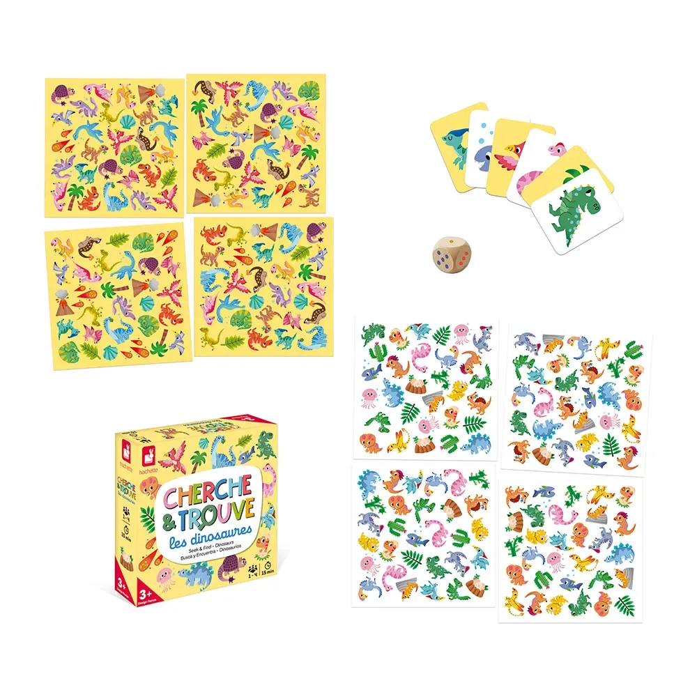 Search And Find Dinosaurs Brädspel från Janod – produktbild