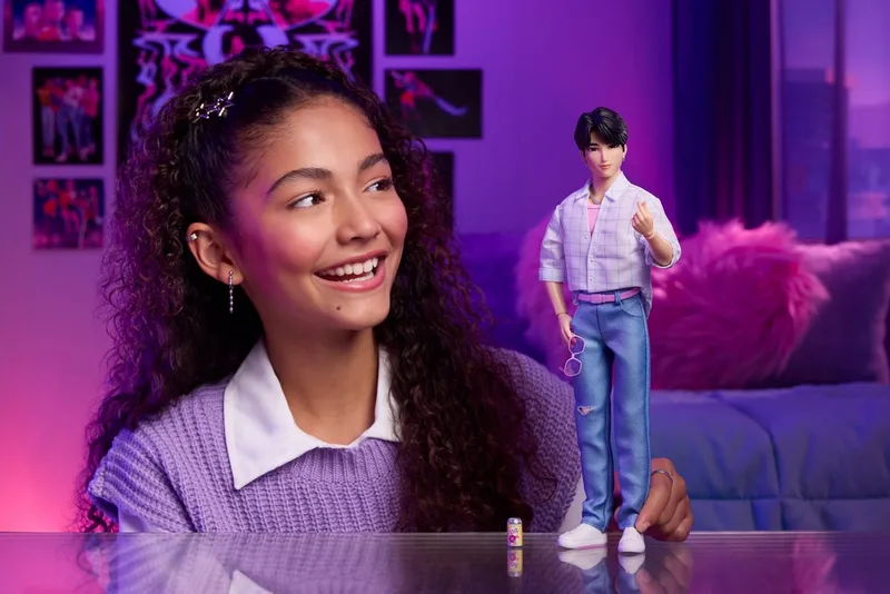 Spiel KPop Demon Hunters Core Puppe Jinu – Modepuppe 11 Gelenke från Mattel Games – produktbild 2 av 5