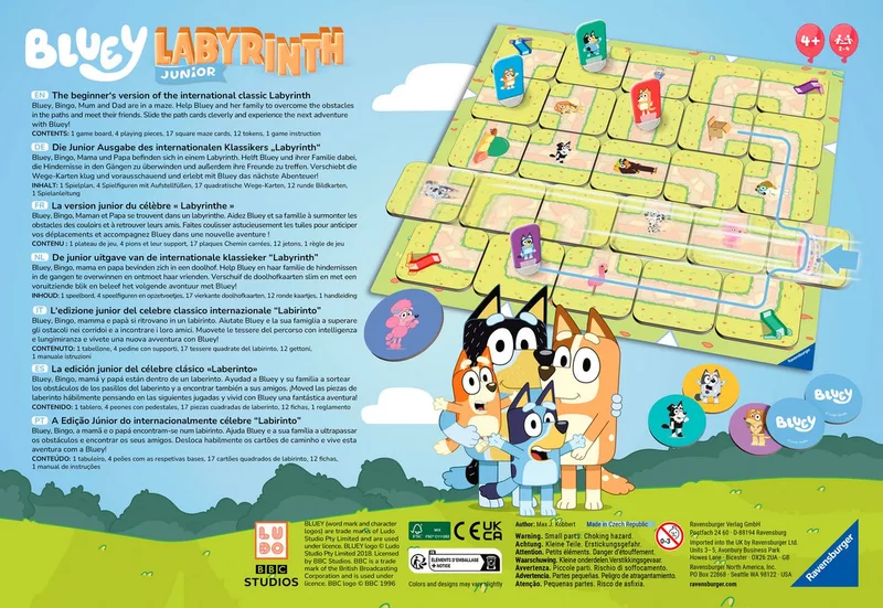 Jeu De Société Bluey Junior Labyrinth de Ravensburger – photo du produit 2 sur 4