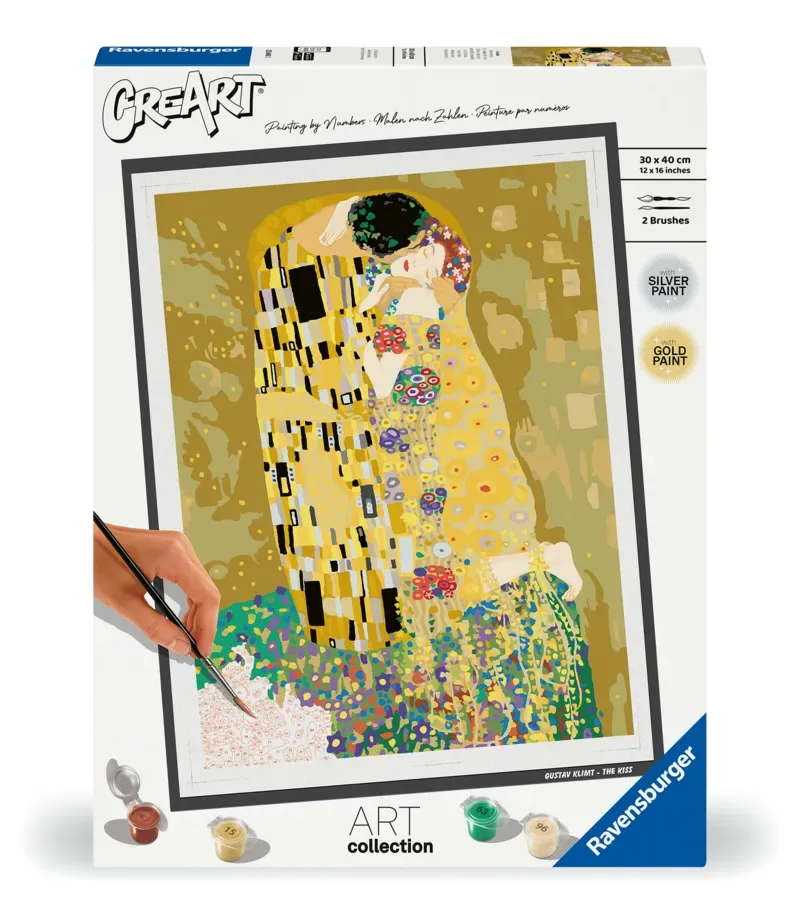 Puzzle Peinture au Numéro - CréArt - Art Collection - Klimt - Le baiser van Ravensburger – productfoto 2 van 2