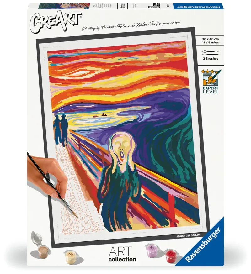 Puzzle Peinture au Numéro - CréArt - Art Collection - Le Cri van Ravensburger – productfoto 2 van 2
