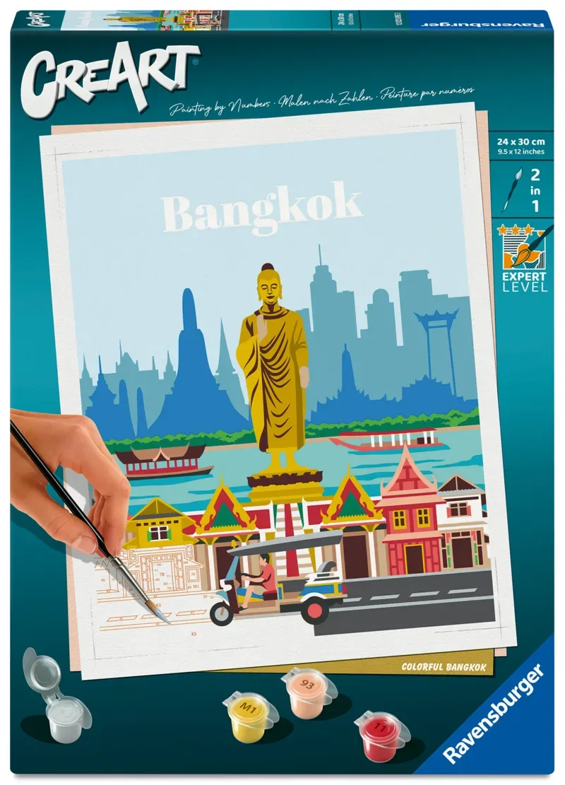 Puzzle Peinture au Numéro - CréArt - Bangkok van Ravensburger – productfoto 2 van 2