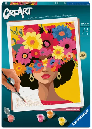 Puzzle Peinture au Numéro - CréArt - Blooming Beauty van Ravensburger – productfoto 2 van 2