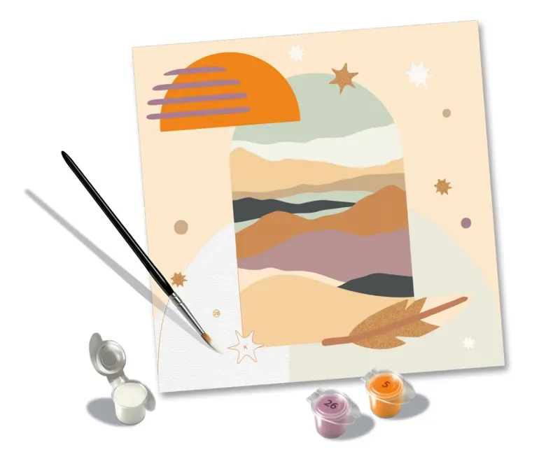 Puzzle Peinture au Numéro - CréArt - Boho van Ravensburger – productfoto 1 van 2