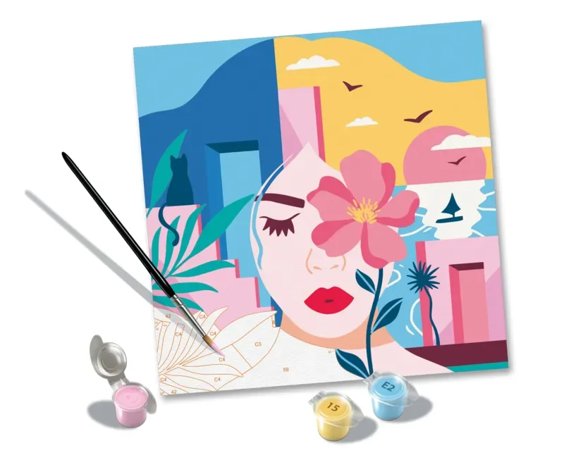 Puzzle Peinture au Numéro - CréArt - Dreaming Woman - Marion Blanc de Ravensburger – photo du produit 1 sur 2