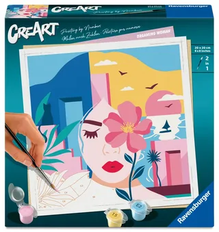 Puzzle Peinture au Numéro - CréArt - Dreaming Woman - Marion Blanc de Ravensburger – photo du produit 2 sur 2