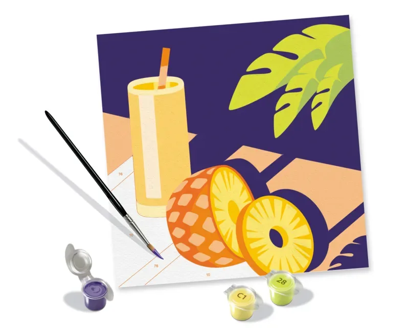 Puzzle Peinture au Numéro - CréArt - Drink Pineapple de Ravensburger – photo du produit 1 sur 2
