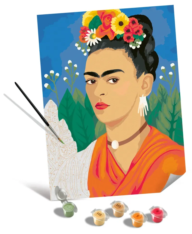 Puzzle Peinture au Numéro - CréArt Edition Toiles - Frida Kahlo van Ravensburger – productfoto 1 van 2