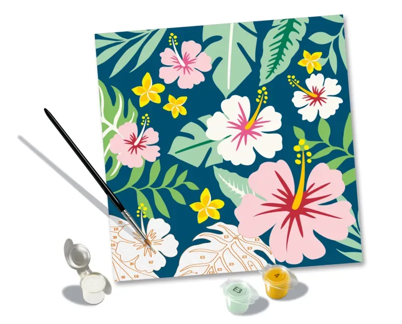 Puzzle Peinture au Numéro - CréArt - Exotic Flowers von Ravensburger – Produktfoto 1 von 2