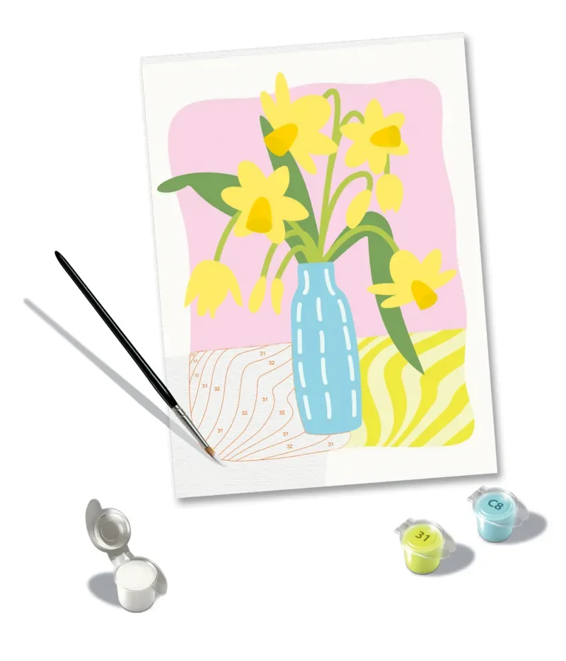 Puzzle Peinture au Numéro - CréArt - Jonquilles van Ravensburger – productfoto 1 van 2