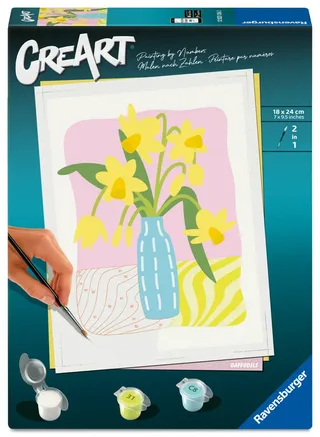 Puzzle Peinture au Numéro - CréArt - Jonquilles van Ravensburger – productfoto 2 van 2