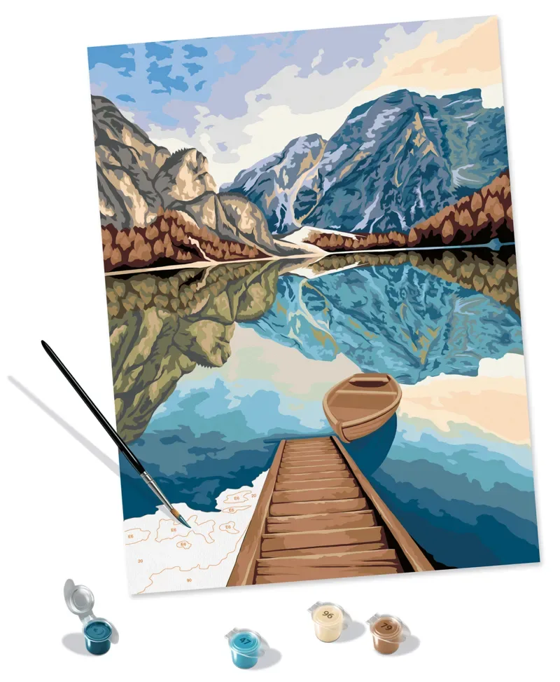 Puzzle Peinture au Numéro - CréArt - Lake Views van Ravensburger – productfoto 1 van 2