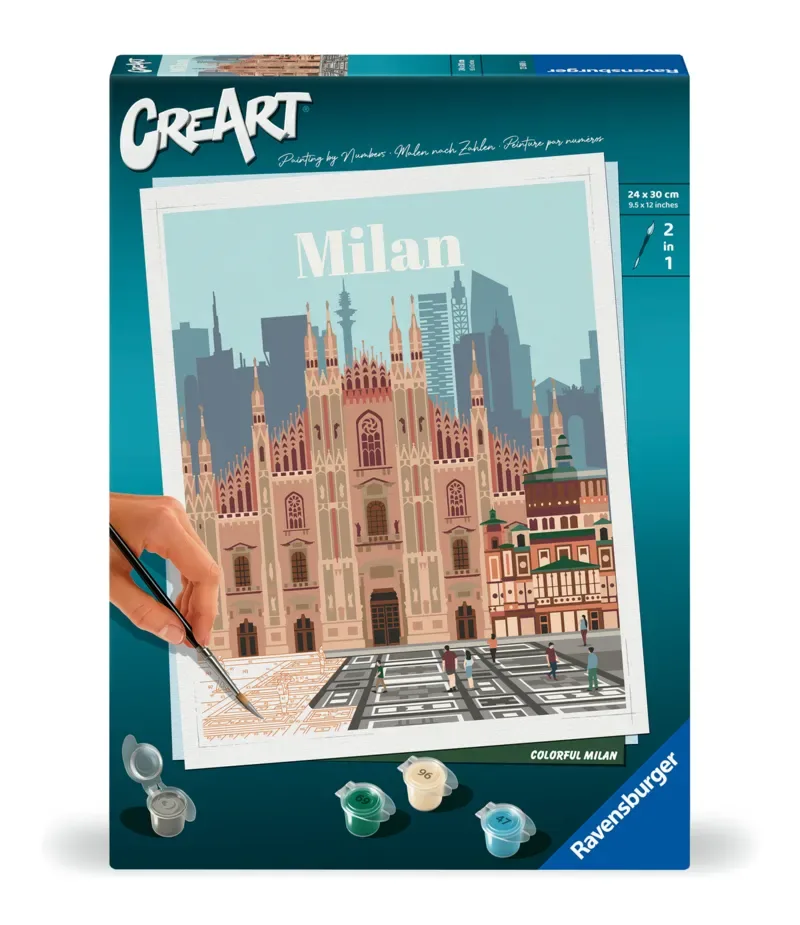 Puzzle Peinture au Numéro - CréArt - Milan fra Ravensburger – produktbillede 2 af 2