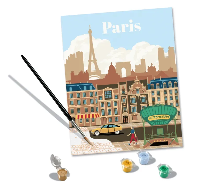 Puzzle Peinture au Numéro - CréArt - Paris de Ravensburger – photo du produit 1 sur 2