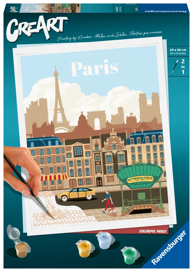 Puzzle Peinture au Numéro - CréArt - Paris de Ravensburger – photo du produit 2 sur 2
