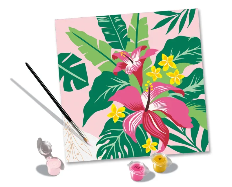 Puzzle Peinture au Numéro - CréArt - Tropical Plants von Ravensburger – Produktfoto 1 von 2