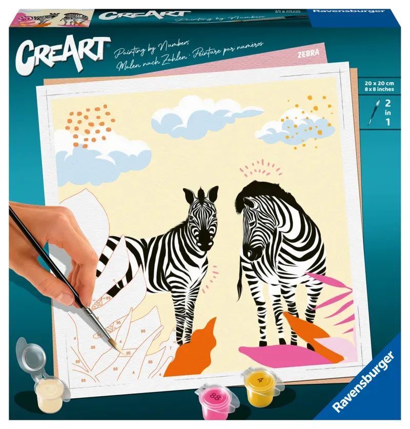 Puzzle Peinture au Numéro - CréArt - Zèbre - Jolane Edition by Ravensburger – product photo 2 of 2