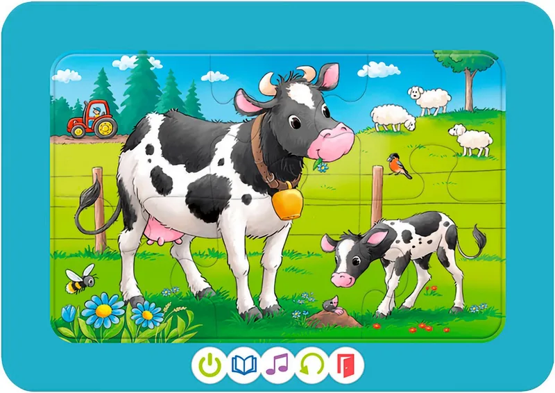 Puzzle tiptoi® 3 erste Puzzles: Bauernhoftiere, 18 Puzzleteile, Made in Europe by Ravensburger in Multicolour – product photo 4 of 4