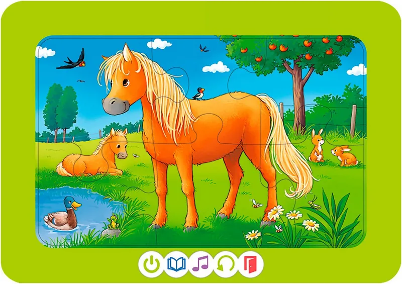 Puzzle tiptoi® 3 erste Puzzles: Bauernhoftiere, 18 Puzzleteile, Made in Europe by Ravensburger in Multicolour – product photo 3 of 4
