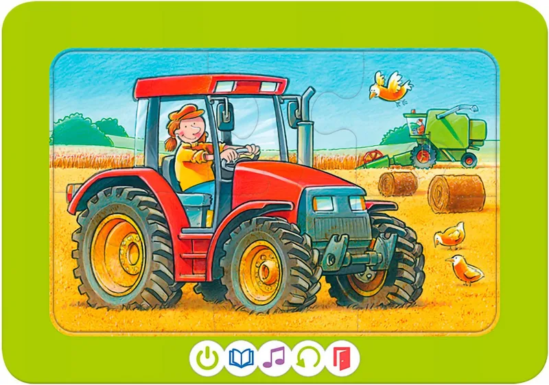 Puzzle tiptoi® 3 erste Puzzles: Fahrzeuge, 12 Puzzleteile, Made in Europe van Ravensburger in Meerkleurig – productfoto 4 van 4