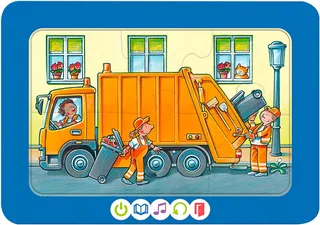 Puzzle tiptoi® 3 erste Puzzles: Fahrzeuge, 12 Puzzleteile, Made in Europe van Ravensburger in Meerkleurig – productfoto 2 van 4