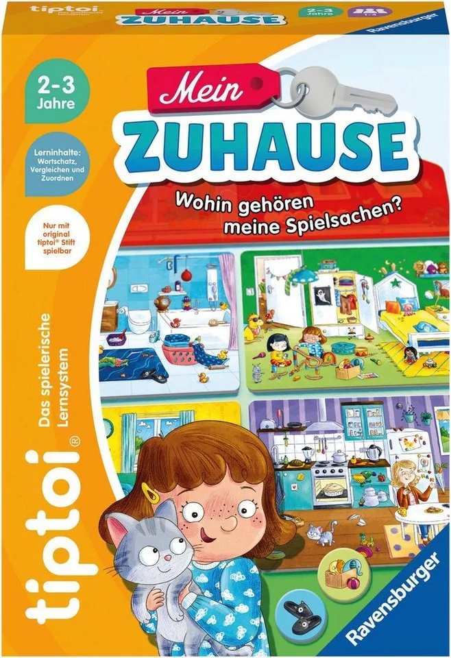 Puzzle tiptoi® Mein Zuhause, Puzzleteile, Made in Europe van Ravensburger in Meerkleurig – productfoto 1 van 3