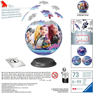 Puzzleball K-Pop Demon Hunters, 72 Puzzleteile, Made in Europe från Ravensburger i Flerfärgad – produktbild 2 av 5