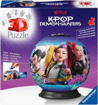 Puzzleball K-Pop Demon Hunters, 72 Puzzleteile, Made in Europe från Ravensburger i Flerfärgad – produktbild 1 av 5