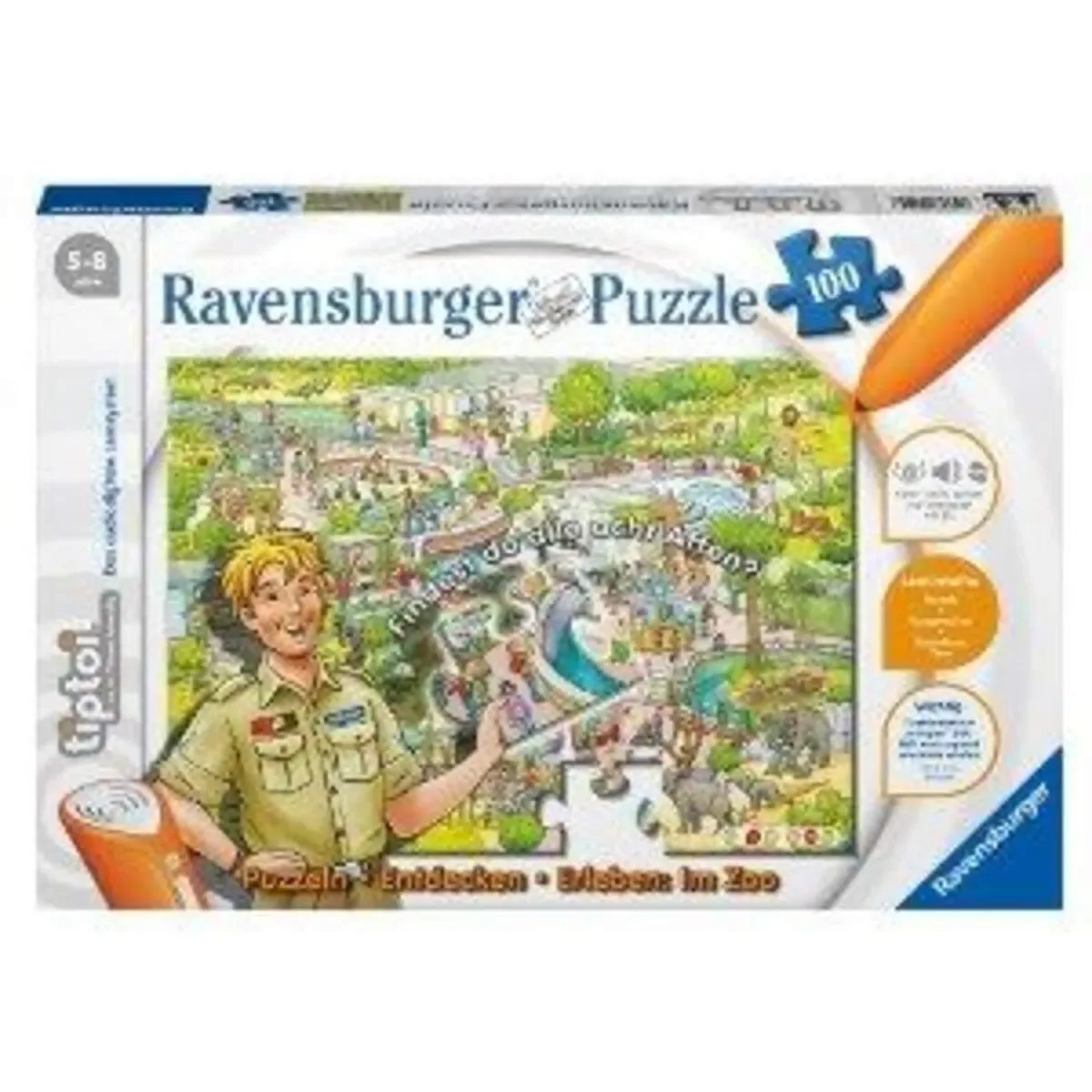 RAVENSBURGER 000524 tiptoi® Puzzlen, Entdecken, Erleben: Im Zoo von Ravensburger – Produktfoto
