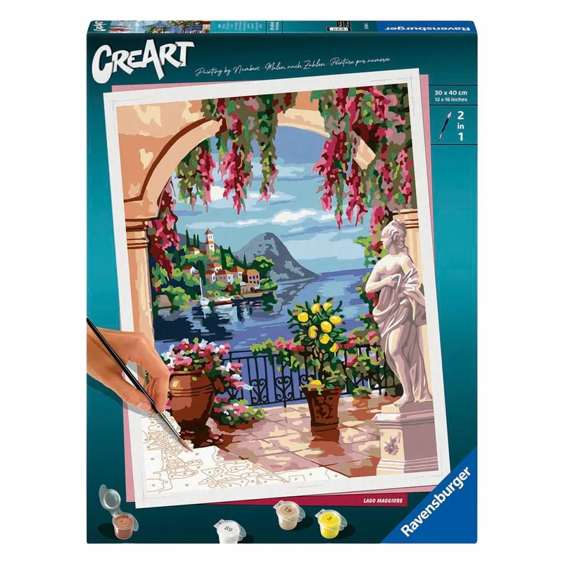 schilderen op nummer set - Lago Maggiore kunstpakket. von Ravensburger in Mehrfarbig – Produktfoto